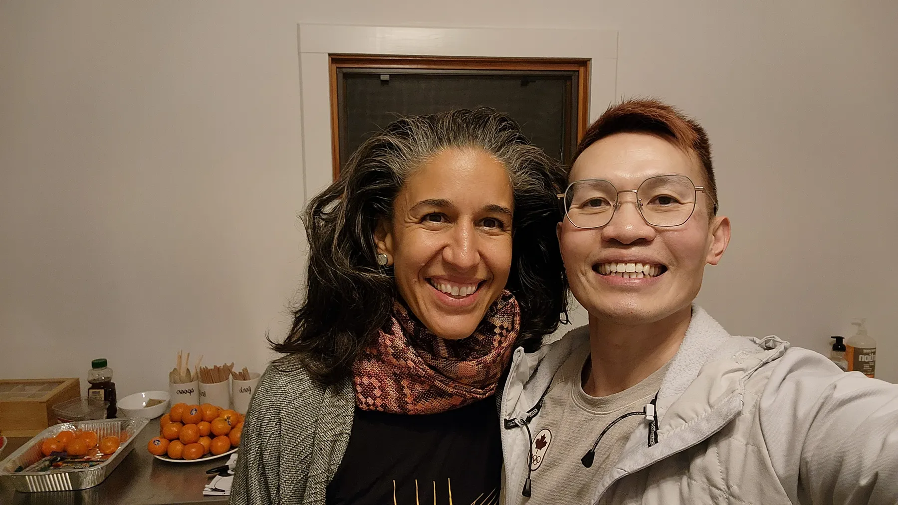 Gary Fok with Christi Idavoy, Senior Educator at Polestar Pilates.