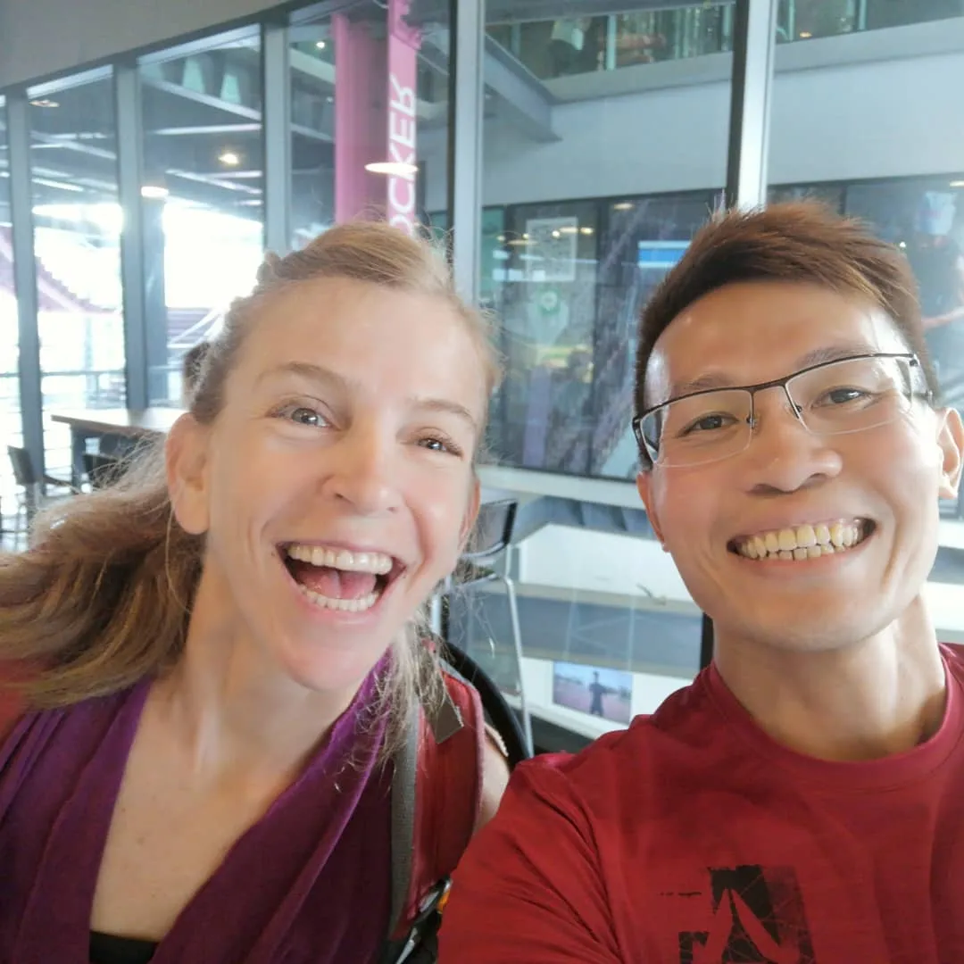 Gary Fok with Dr. Hagit Berdishevsky, Co-Director of Conservative Care for Spinal Deformities at Columbia.